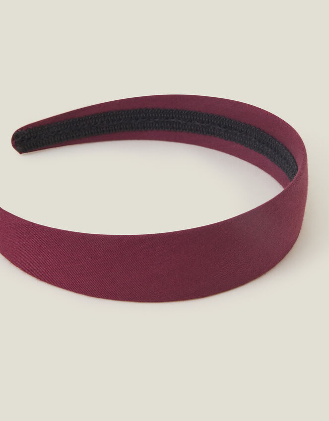 Wide Basic Headband, Red (BURGUNDY), large