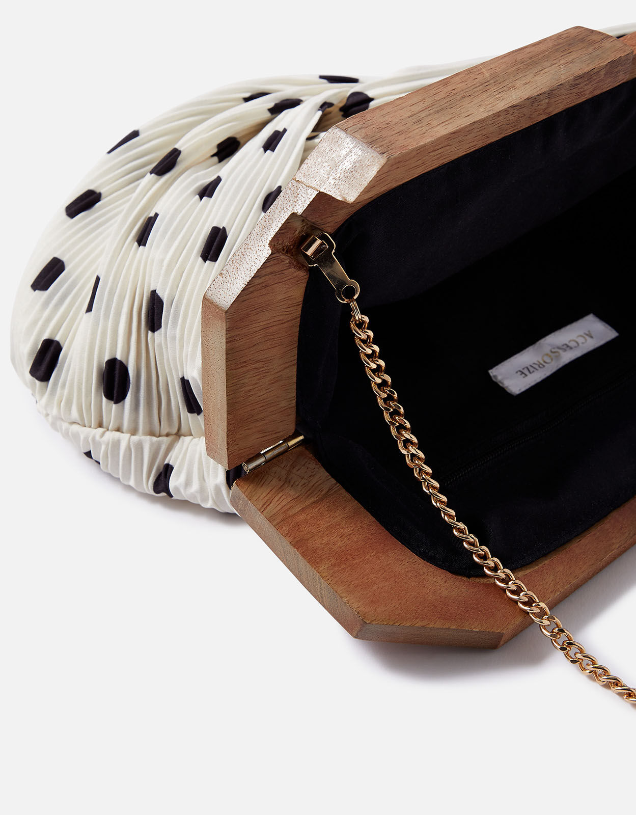 Black wooden deals bag