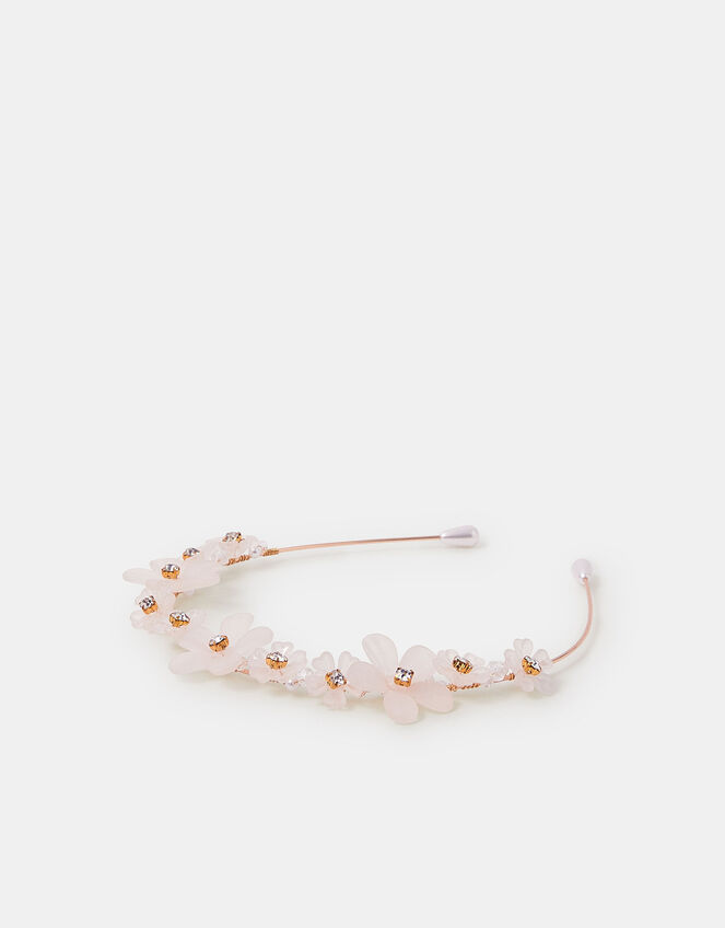 Girls Gemstone Flower Headband, , large