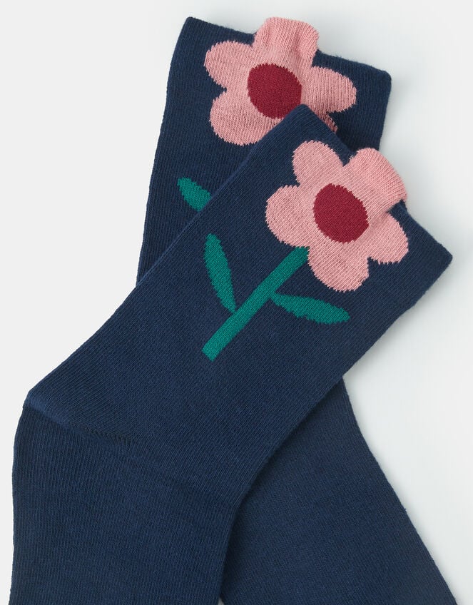 Flower Print Socks, , large