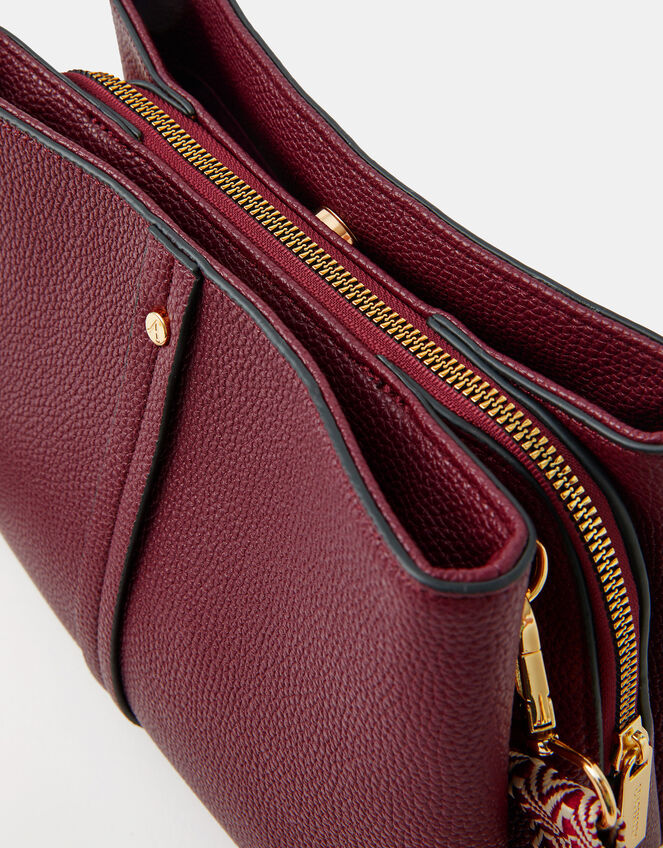 Webbing Strap Crossbody Bag, Red (BURGUNDY), large