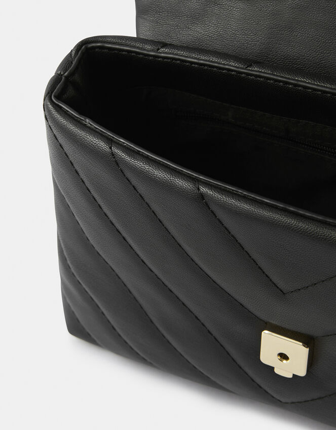 Mia Quilted Cross-Body Bag, Black (BLACK), large