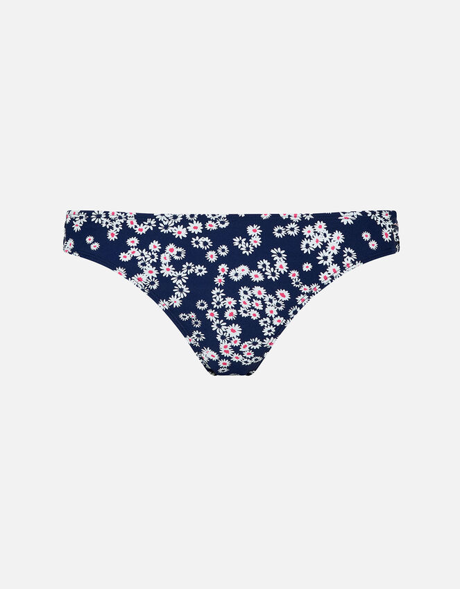 Daisy Print Bikini Bottoms, Blue (NAVY), large