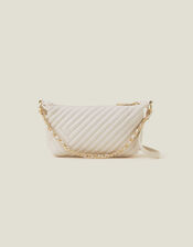 Quilted Cross-Body Bag, Cream (CREAM), large