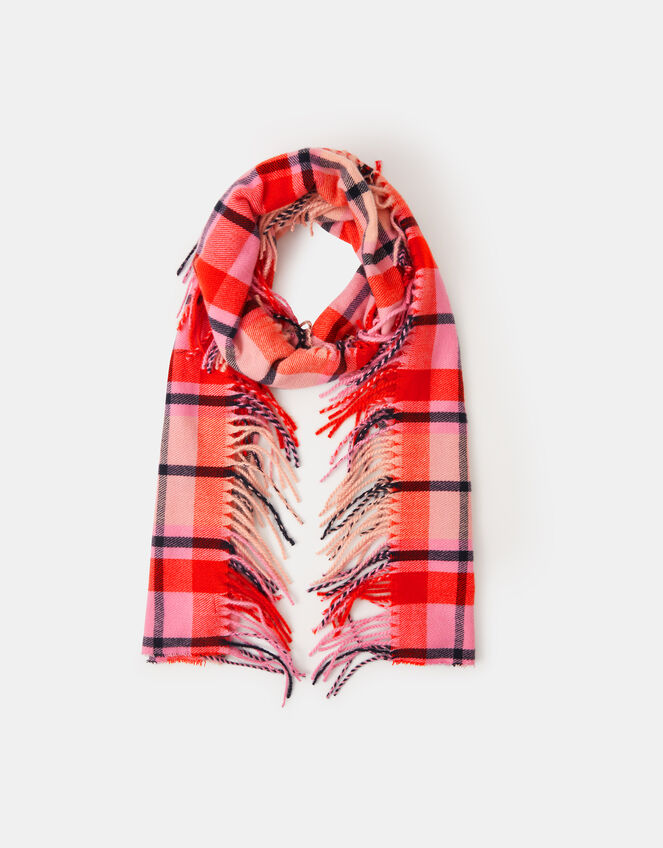Check Print Blanket Scarf, , large