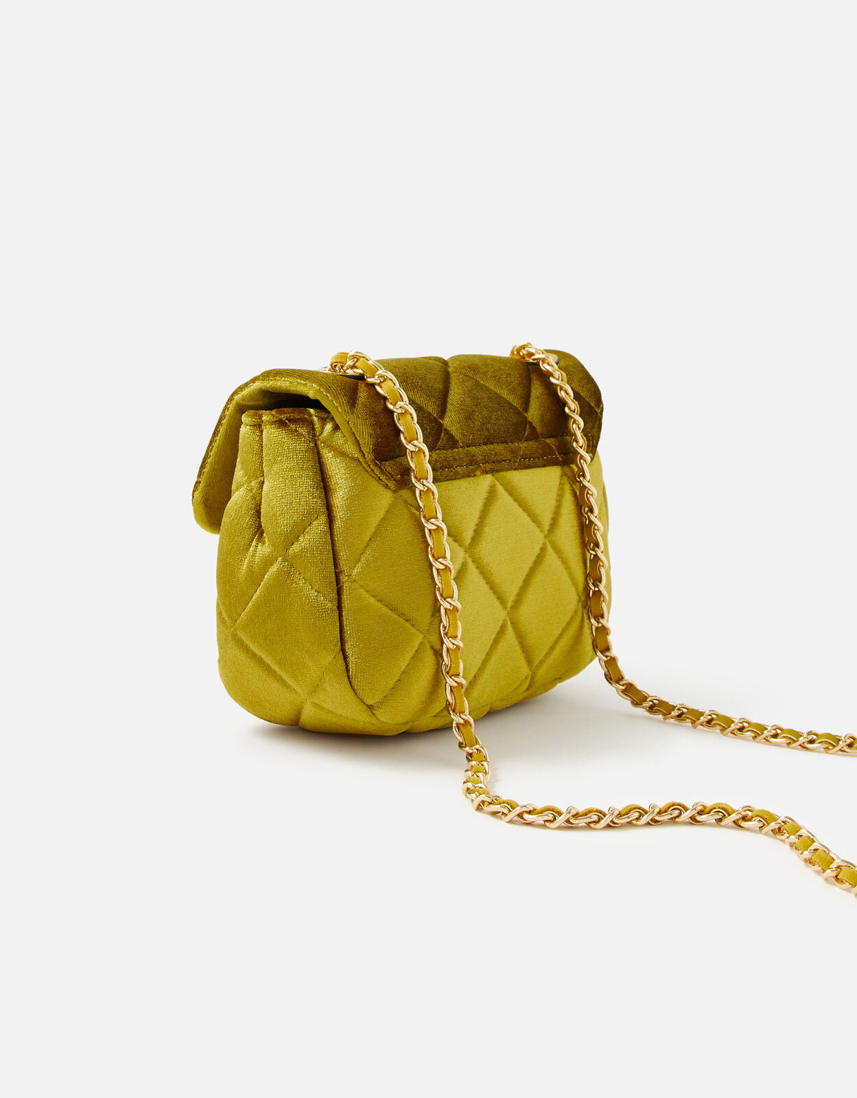 Yellow velvet bag hotsell