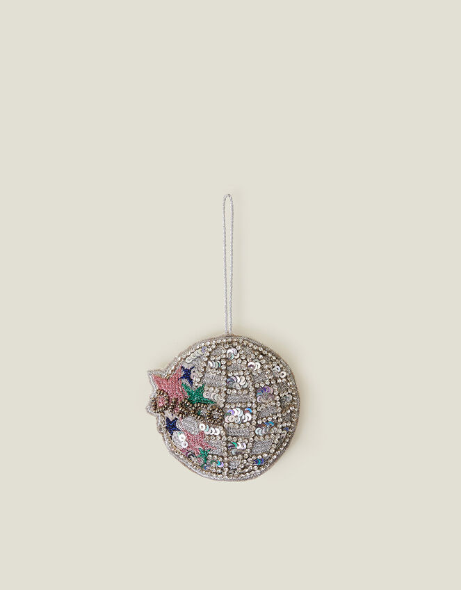 Embroidered Disco Ball Christmas Tree Decoration, , large