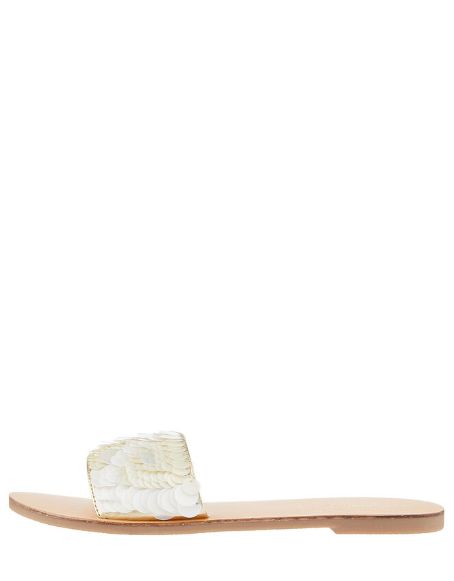 Atlanta Sequin Sliders, Cream (CREAM), large