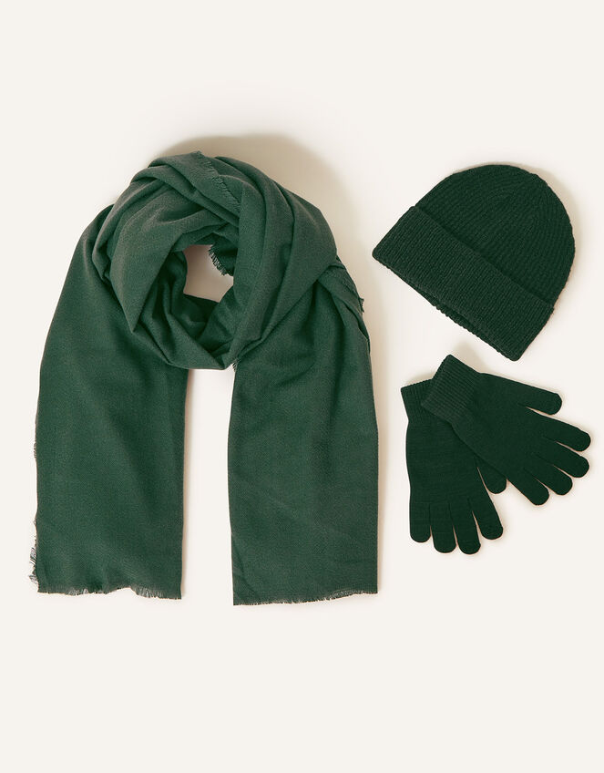 Super-Soft Hat, Gloves, and Scarf Set, Green (LIGHT GREEN), large