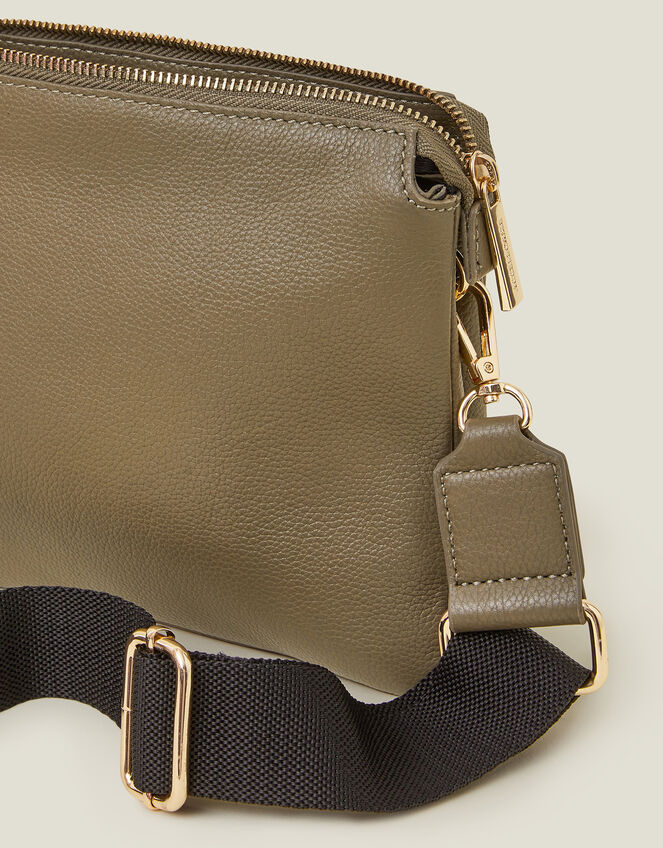 Double Pouch Leather Cross-Body Bag, , large