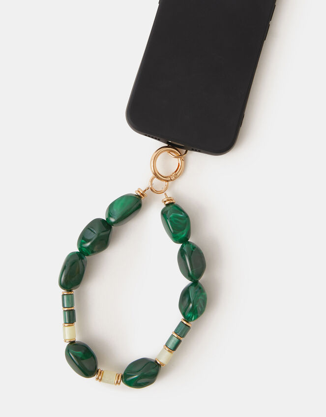 Chunky Bead Phone Wrist Strap, , large