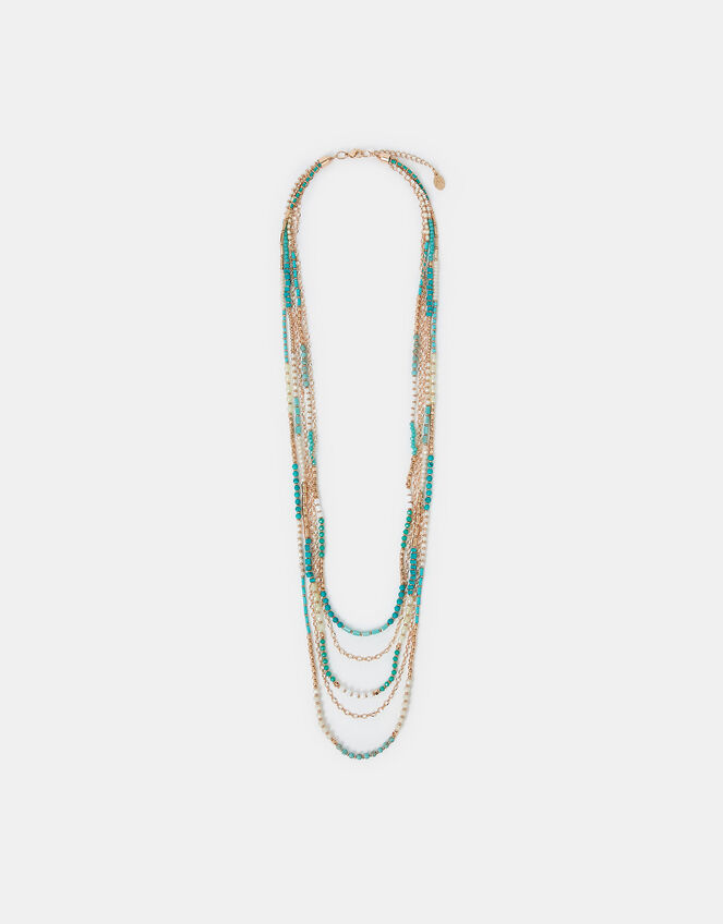 Layered Beaded Necklace, , large