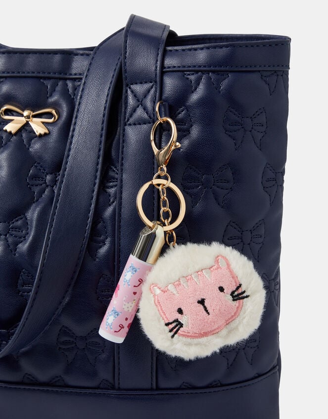 Girls Cat Lip Balm Bag Charm, , large