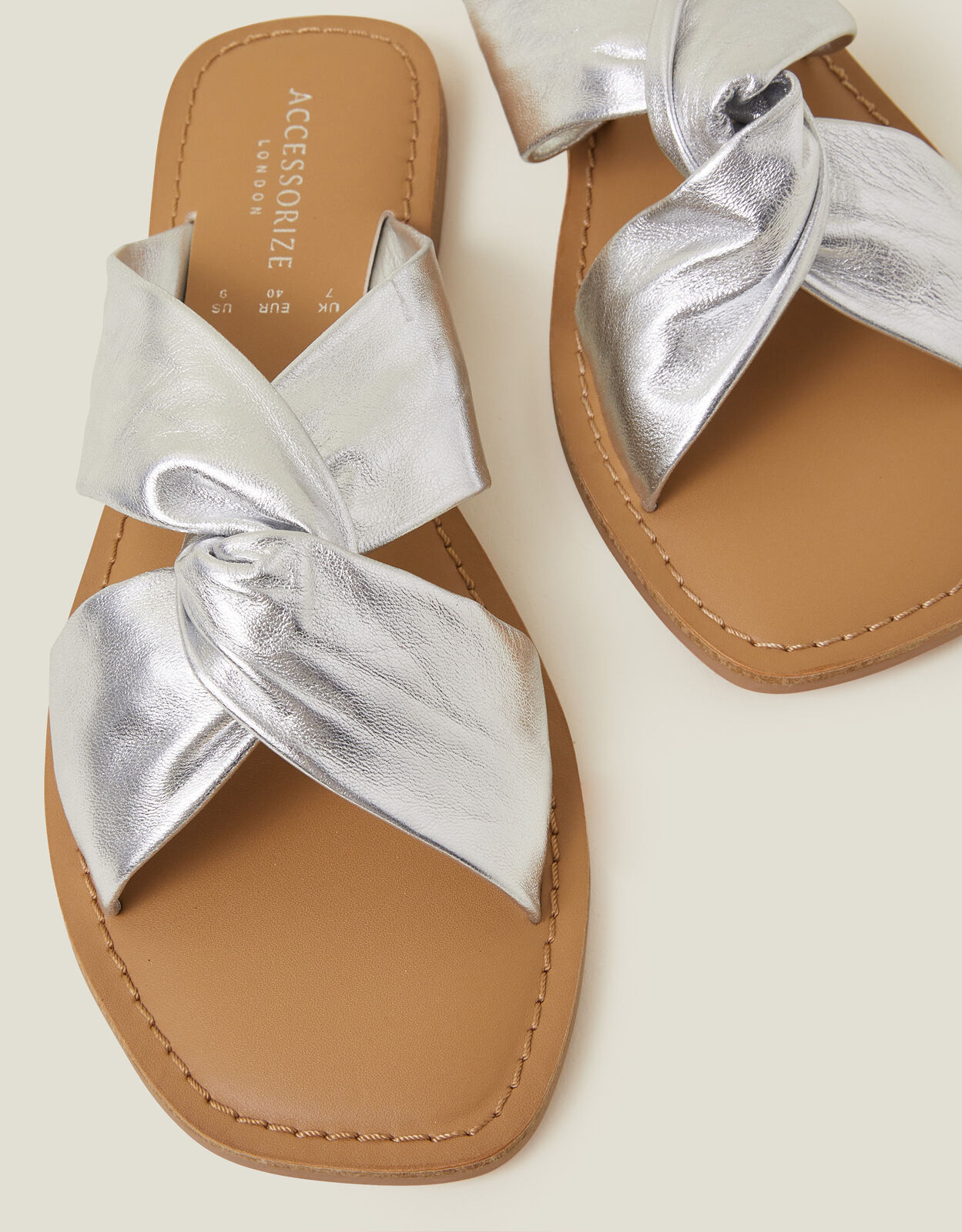 Silver leather flip flops new arrivals