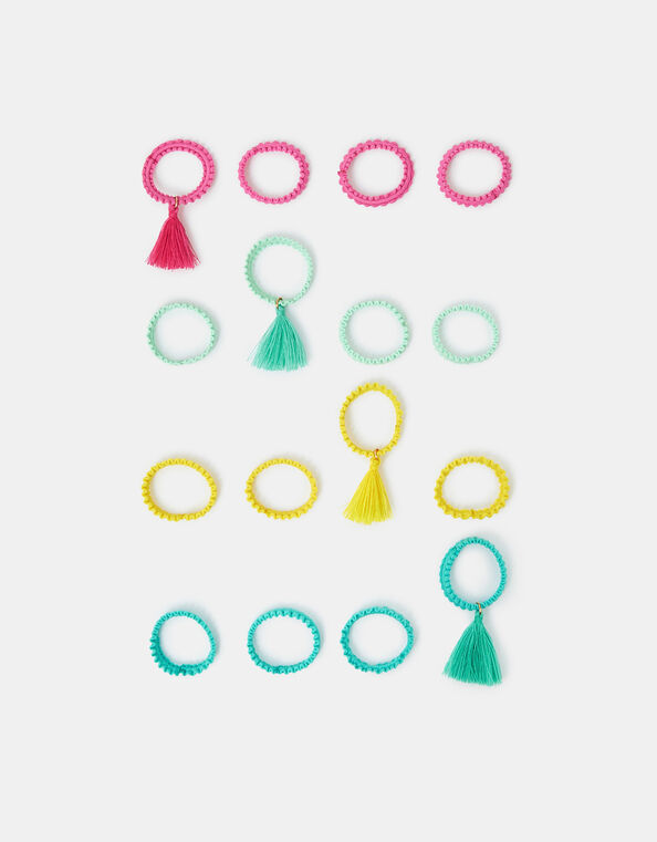 16-Pack Girls Tassel Hair Bands, , large