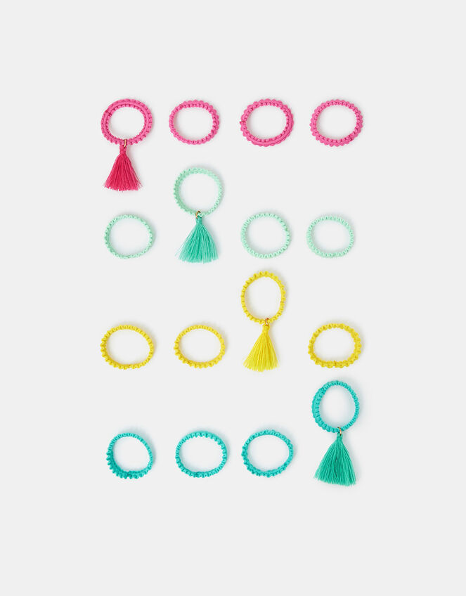 16-Pack Girls Tassel Hair Bands, , large