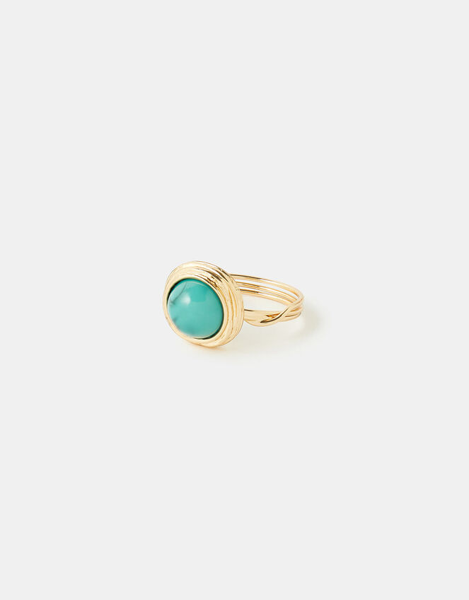 Turquoise Stone Ring, Blue (TURQUOISE), large