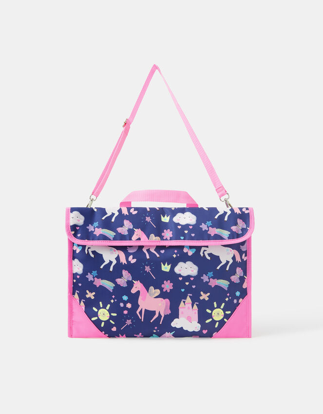 Girls Unicorn Print Book Bag, , large