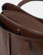 Webbing Strap Shoulder Bag , Brown (CHOCOLATE), large