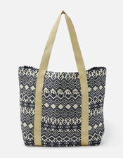 Aztec Woven Shopper Bag, , large