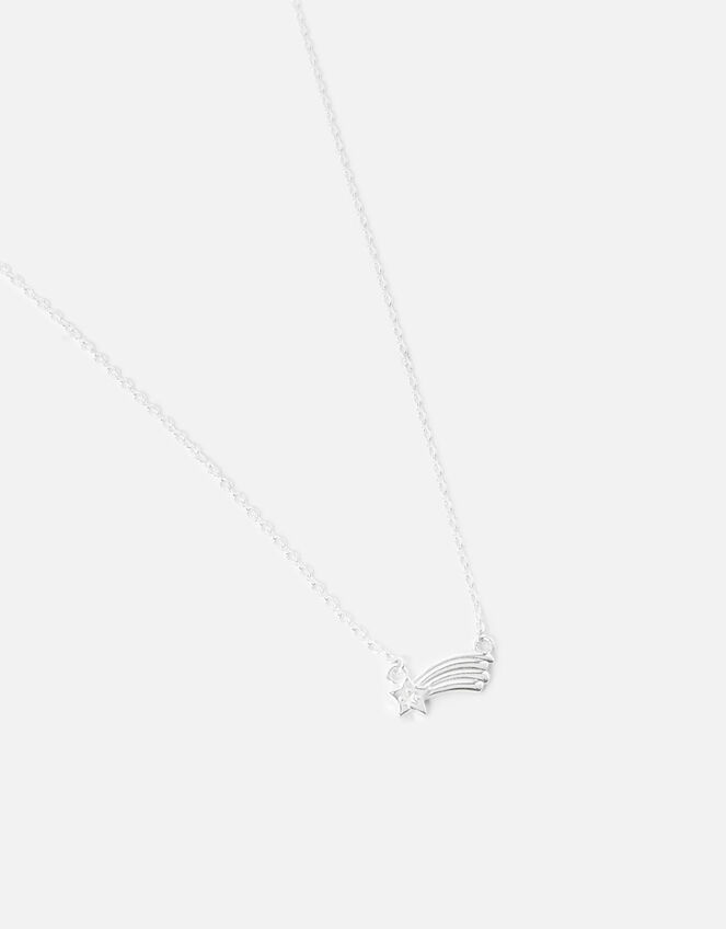 Sterling Silver Shooting Star Necklace, , large
