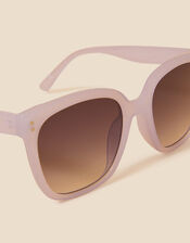 Oversized Square Sunglasses, Nude (NUDE), large