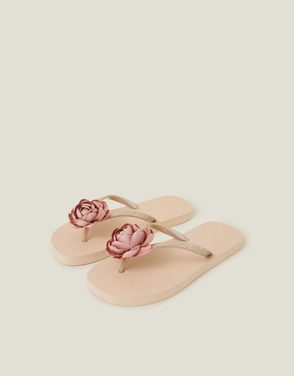 Corsage Flip Flops, Nude (NUDE), large