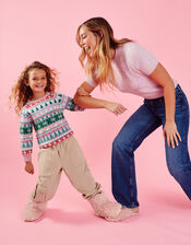 Girls Yetti Slipper Boots, Pink (PINK), large