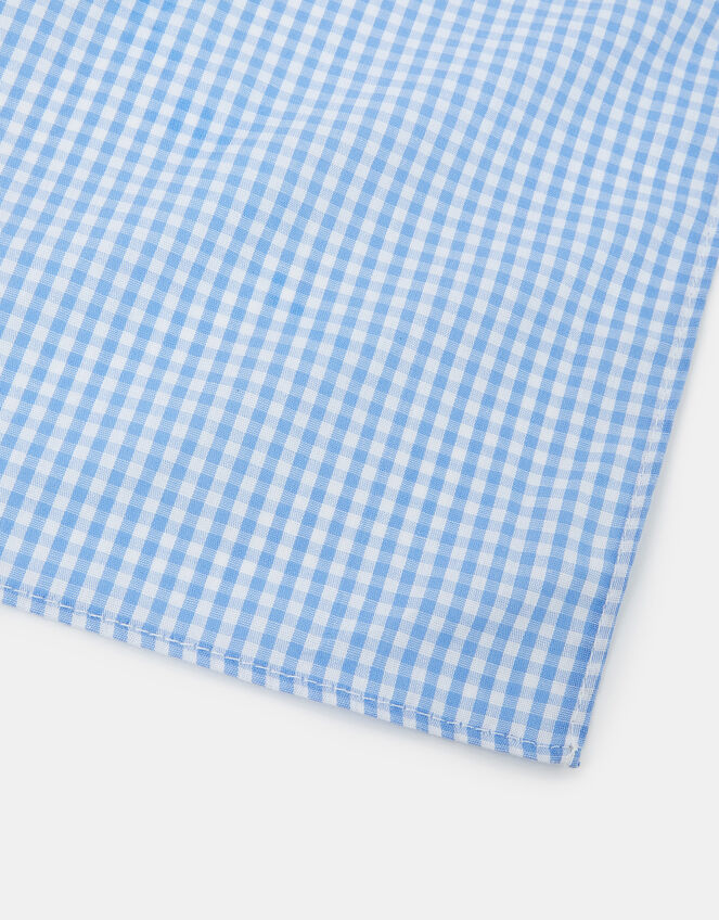 Gingham Bandana Headscarf Blue, , large