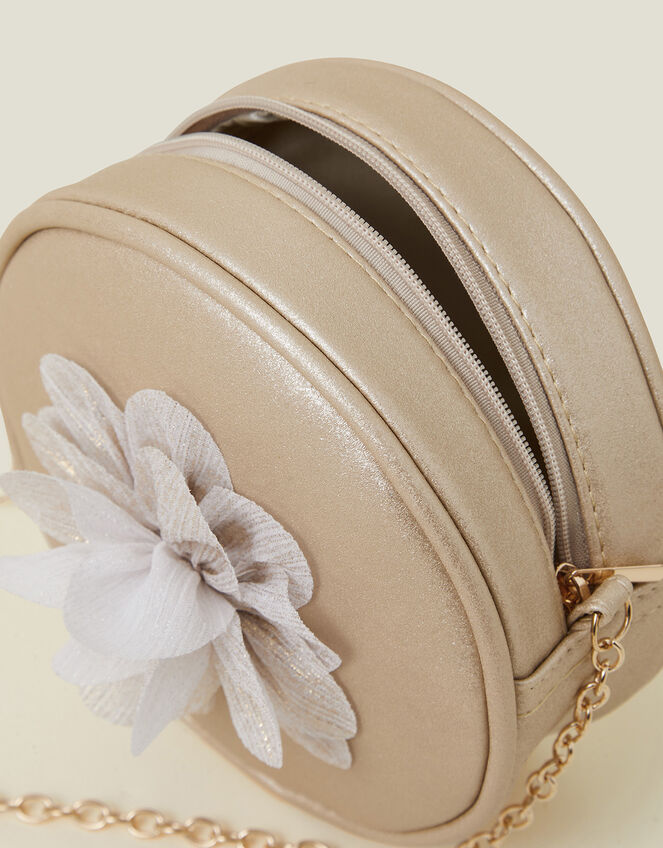 Girls Flower Round Bag and Hair Set, , large