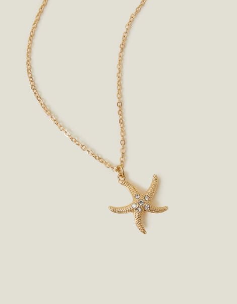 Starfish Pendant Necklace, , large