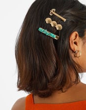 4-Pack Beach Hair Slides, , large