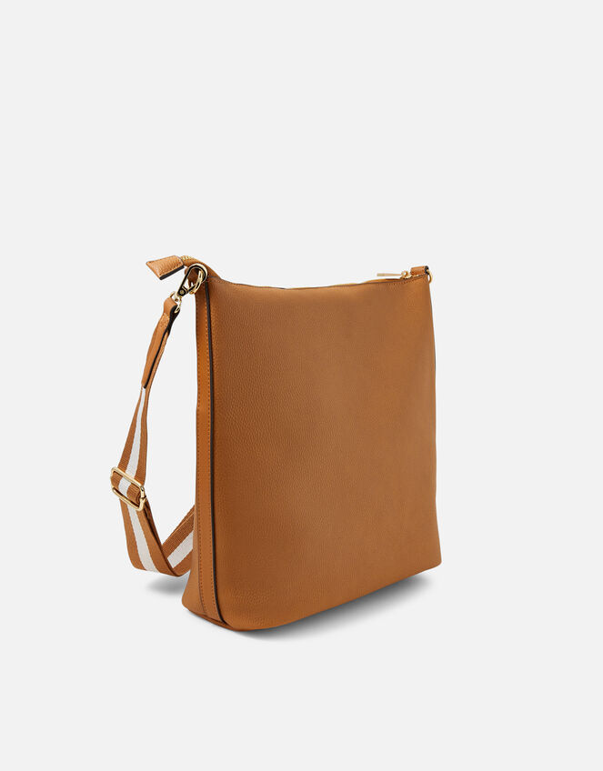 Sasha Webbing Shoulder Bag, Tan (TAN), large