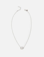 Platinum-Plated Eternity Link Necklace, , large
