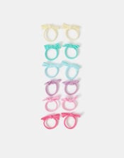 12-Pack Girls Mini Bow Hair Bands, , large