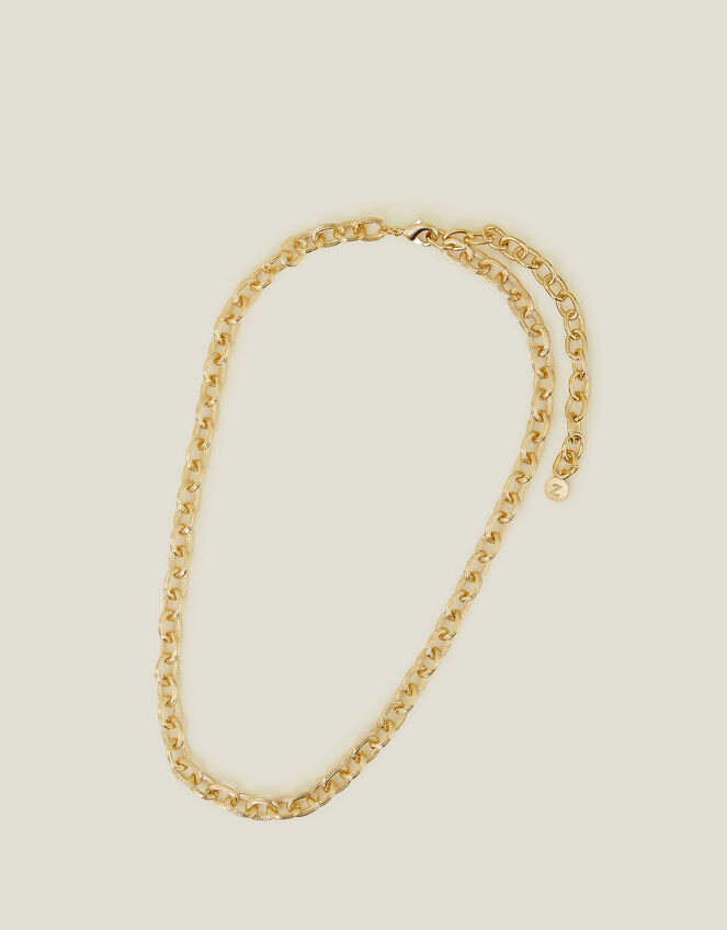 14ct Gold-Plated Chunky Curb Chain, , large