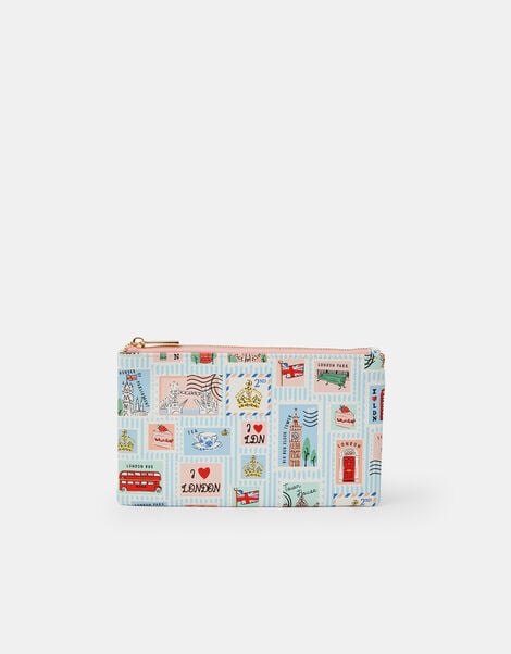 London Stamp Print Pencil Case, , large