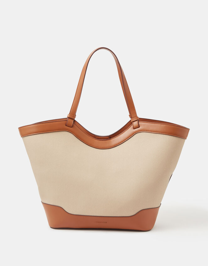 Two Tone Canvas Tote Bag, , large
