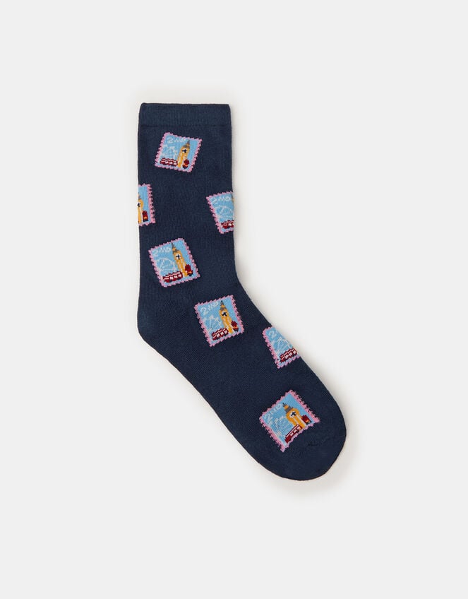 London Stamp Socks, , large