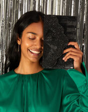 Beaded Scallop Clutch Bag, , large