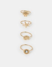 4-Pack Under The Sea Rings, Gold (GOLD), large