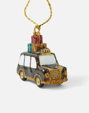 Enamel Taxi Christmas Decoration, , large
