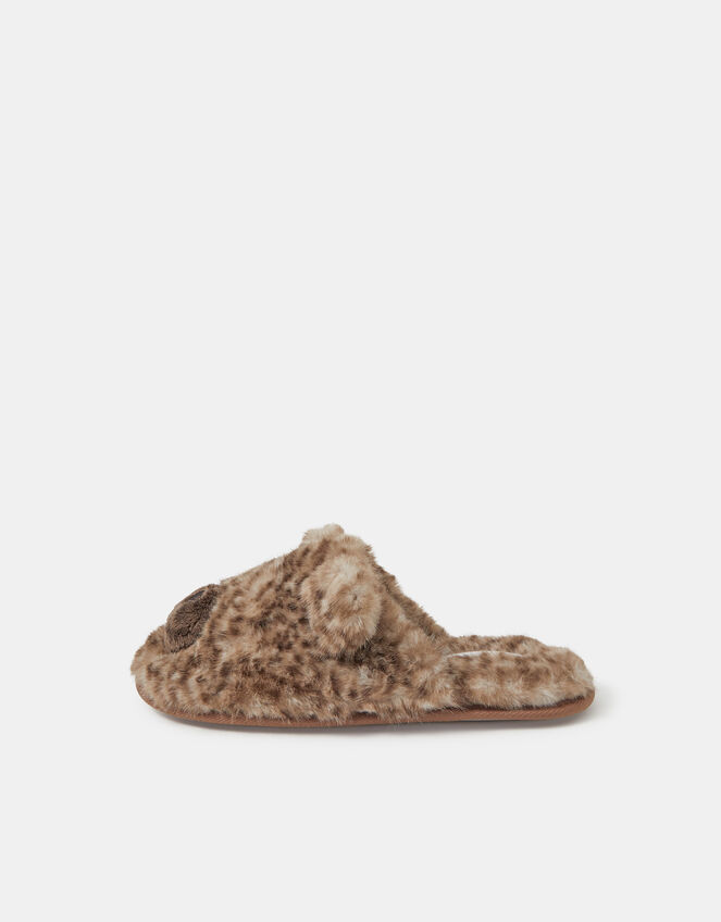 Teddy Mule Slippers, Brown (BROWN), large