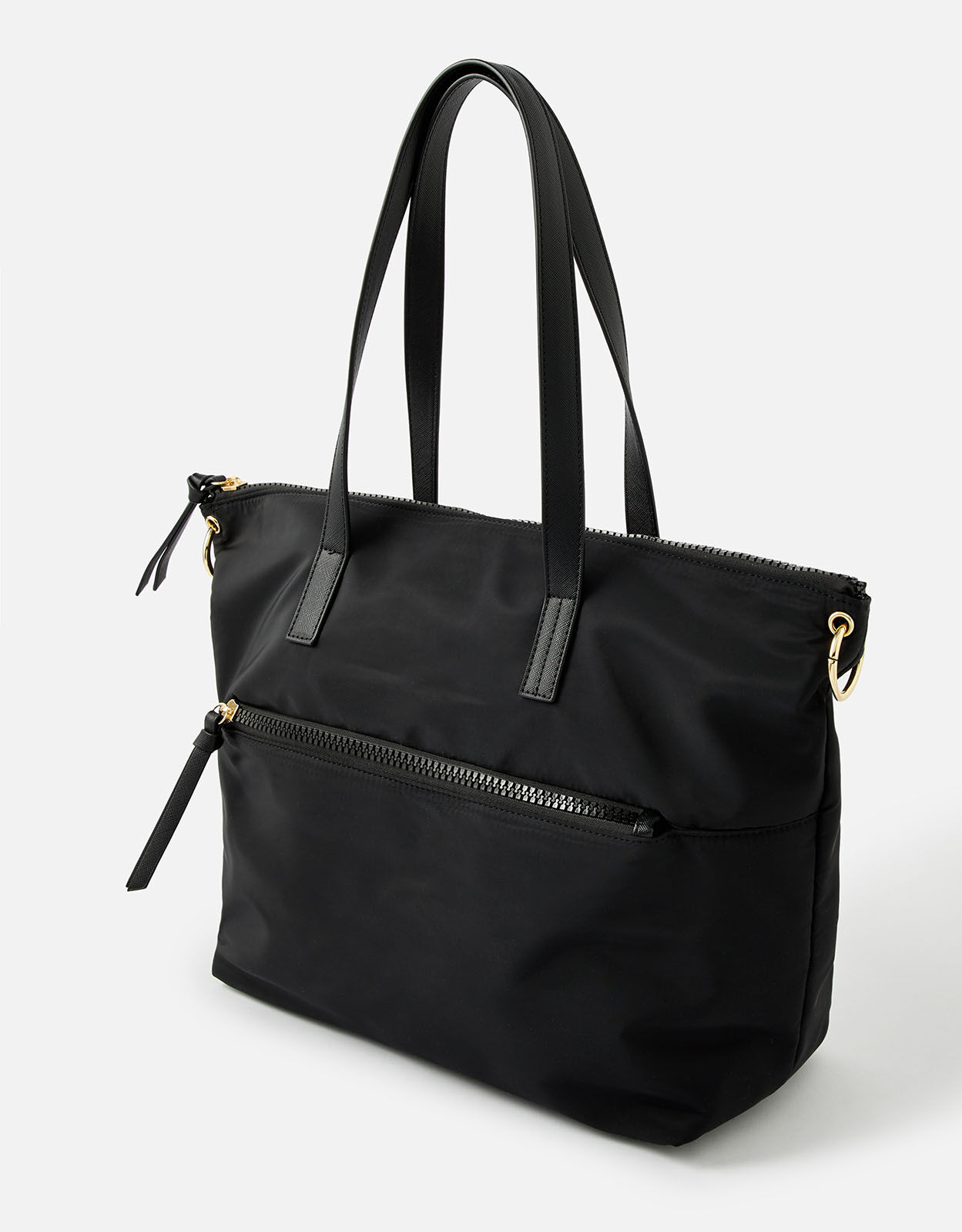Nadine Nylon Tote Bag Black