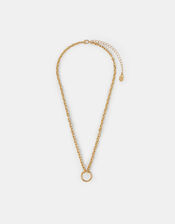 Round Pendant Chain Necklace, , large