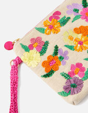 Bright Floral Clutch Bag, , large