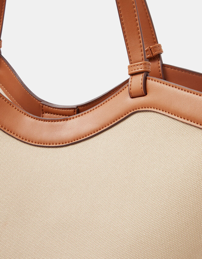 Two Tone Canvas Tote Bag, , large