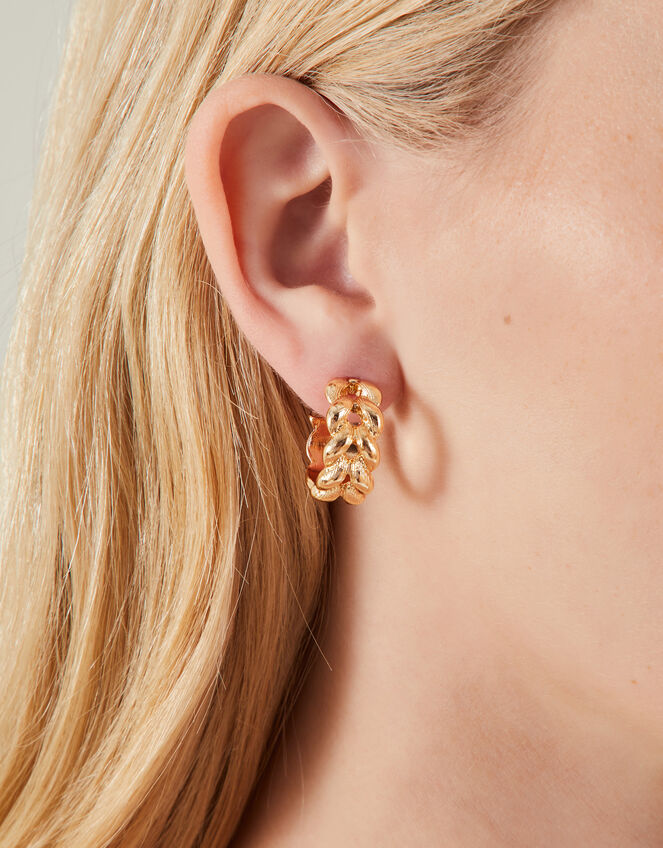Plait Hoop Earrings, , large