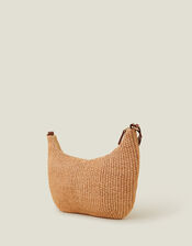 Raffia Cross-Body Bag, , large