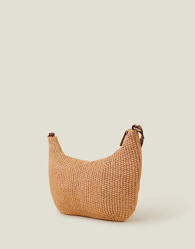 Raffia Cross-Body Bag, , large
